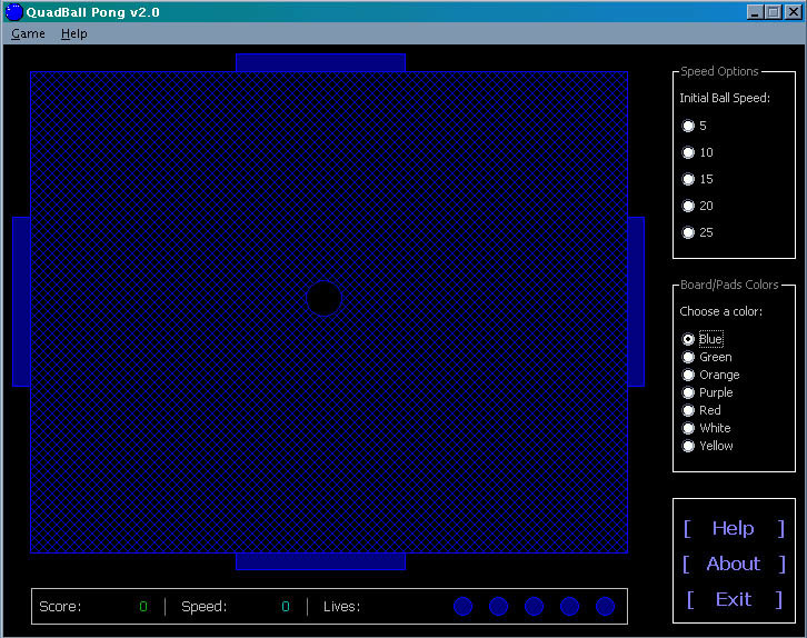QuadBall Pong Screenshot